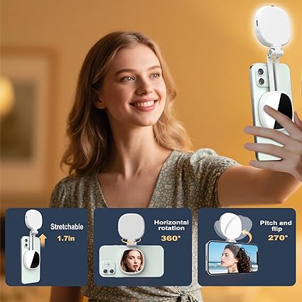 Luz magnética para selfies